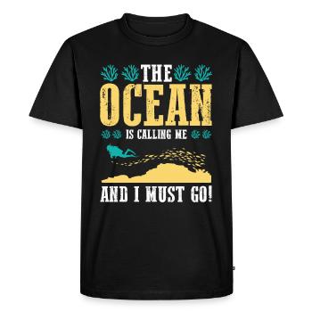 Plongée sous-marine - T-shirt Premium bio Homme - noir - Devant - Nico (187cm)