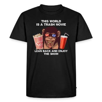 Drôle de sort Sarcasmes Trash Movie Regarder le film - T-shirt Premium bio Homme - noir - Devant - Nico (187cm)