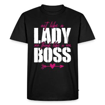 Patronne des droits des femmes - T-shirt Premium bio Homme - noir - Devant - Nico (187cm)