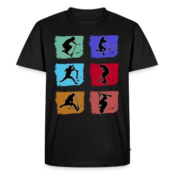 Trottinette acrobatique skater trottinette acrobatique trottinette acrobatique - T-shirt Premium bio Homme - noir - Devant - Nico (187cm)