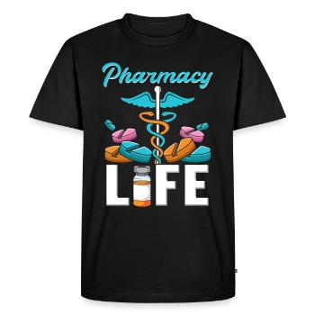 Pharmacist Pharmacy Life Pharmacy Pharmacy Student - Men's Premium Organic T-Shirt - black - Front - Nico (187cm)