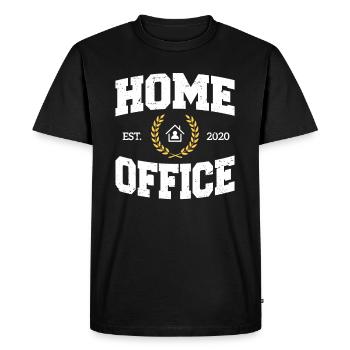 Home Office Est 2020 Home Working Home Office - Men's Premium Organic T-Shirt - black - Front - Nico (187cm)