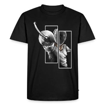 Escrimeur De Le Front - Escrime - T-shirt Premium bio Homme - noir - Devant - Nico (187cm)
