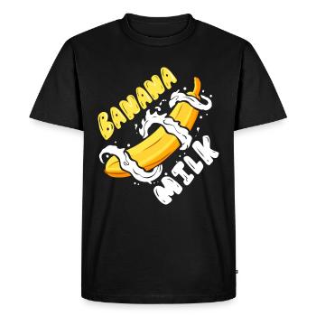 I love banana milk shake milk and banana - Men's Premium Organic T-Shirt - black - Front - Nico (187cm)