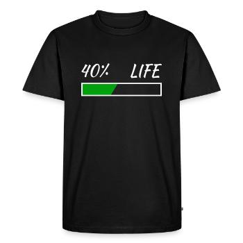 40th Birthday 40% Life 40 Years of Life Loading Beam - Men's Premium Organic T-Shirt - black - Front - Nico (187cm)
