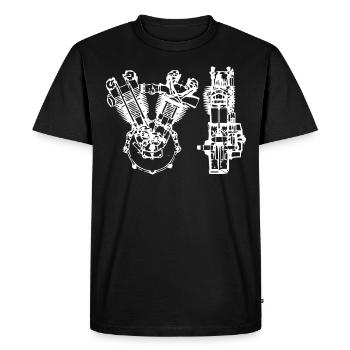 Engine Drawing Car Mechatronics Engineer Car - Men's Premium Organic T-Shirt - black - Front - Nico (187cm)