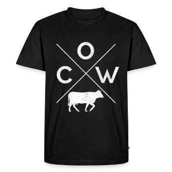 Cadeau de fermier vache vache taureau vache laitière vache laitière - T-shirt Premium bio Homme - noir - Devant - Nico (187cm)