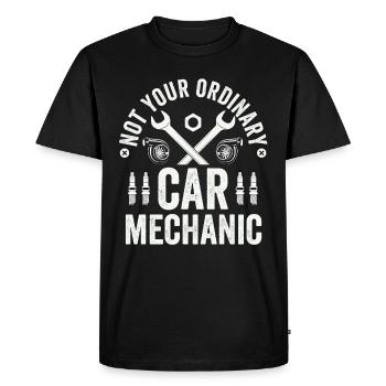 Car Car Mechanic - Men's Premium Organic T-Shirt - black - Front - Nico (187cm)