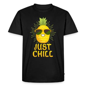 pineapple - Men's Premium Organic T-Shirt - black - Front - Nico (187cm)