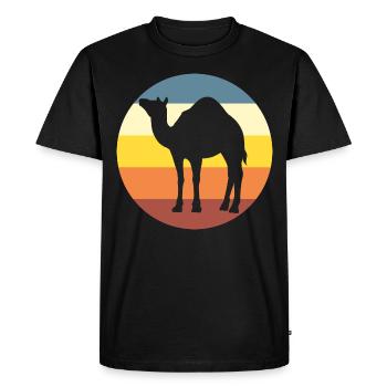 Camel Nature Wildlife Desert Animal Vintage - Men's Premium Organic T-Shirt - black - Front - Nico (187cm)