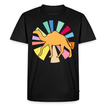 Camel Vintage Desert Wildlife Animal Nature - Men's Premium Organic T-Shirt - black - Front - Nico (187cm)
