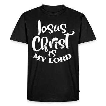 Jésus-Christ, mon Seigneur, Bible, foi, - T-shirt Premium bio Homme - noir - Devant - Nico (187cm)