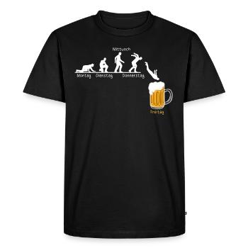 Bier Woche - Lustiges Geschenk für Männer - Männer Premium Bio T-Shirt - Schwarz - Vorne - Nico (187cm)