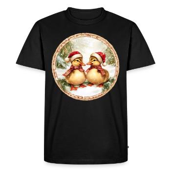 Caneton de Noël - T-shirt Premium bio Homme - noir - Devant - Nico (187cm)