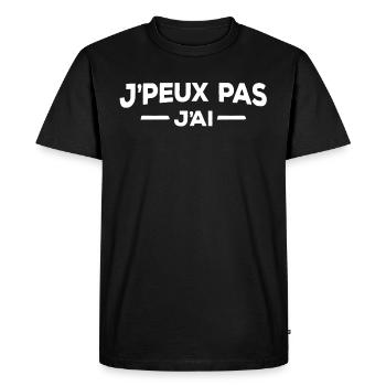 (Personnalisable) J'Peux Pas J'ai ... Ajoutez Mot - T-shirt Premium bio Homme - noir - Devant - Nico (187cm)