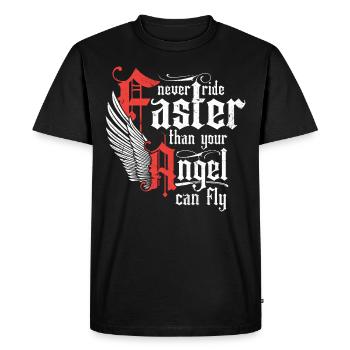 Never Ride Faster - T-shirt Premium bio Homme - noir - Devant - Nico (187cm)