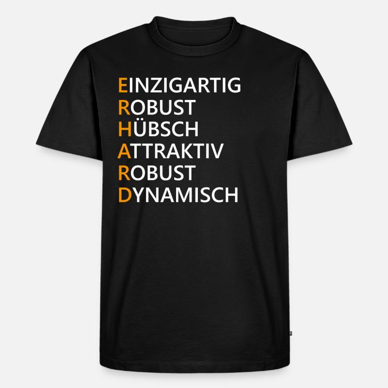 Erhard Name Geschenk - Männer Premium Bio T-Shirt - Schwarz