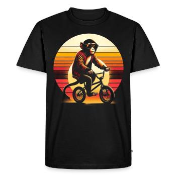 BMX Singe - T-shirt Premium bio Homme - noir - Devant - Nico (187cm)