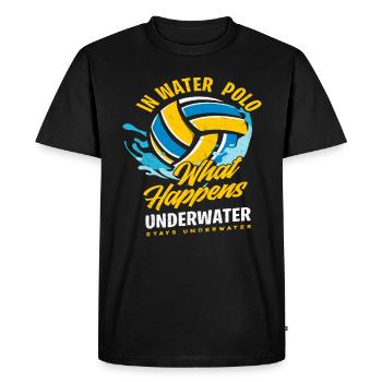 Water Polo Under Water Gift Idea - Men's Premium Organic T-Shirt - black - Front - Nico (187cm)