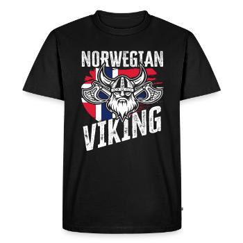 Norway vikings - Men's Premium Organic T-Shirt - black - Front - Nico (187cm)
