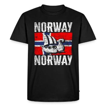 Bateau norvégien - T-shirt Premium bio Homme - noir - Devant - Nico (187cm)