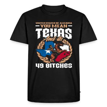 Texas États-Unis d'Amérique cadeau - T-shirt Premium bio Homme - noir - Devant - Nico (187cm)