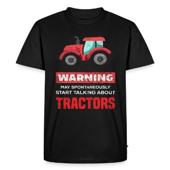 Tracteurs Bauer - T-shirt Premium bio Homme - noir - Devant - Nico (187cm)