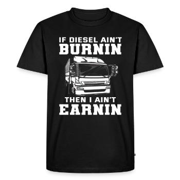 Chauffeur camionneur - T-shirt Premium bio Homme - noir - Devant - Nico (187cm)