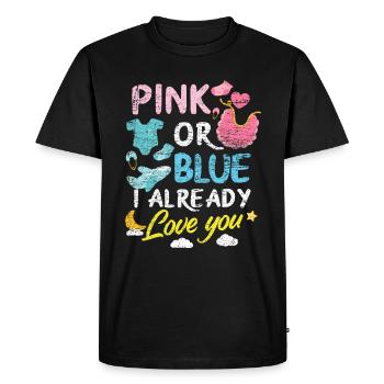 Gender Reveal Baby Party - T-shirt Premium bio Homme - noir - Devant - Nico (187cm)