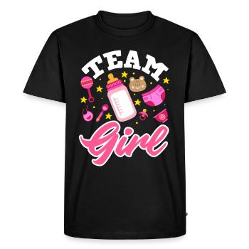 Team Girl Gender Reveal Baby Party - T-shirt Premium bio Homme - noir - Devant - Nico (187cm)