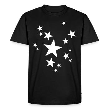Star Design Glitter Magic Gift - Men's Premium Organic T-Shirt - black - Front - Nico (187cm)