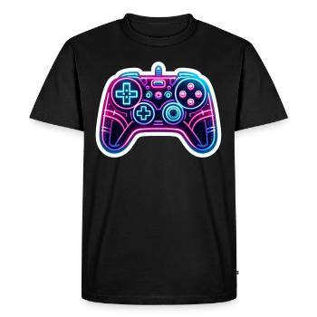 Gaming - Console - Controller on Video Games - Men's Premium Organic T-Shirt - black - Front - Nico (187cm)