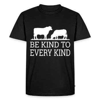 Végétalien végétalien végétalien - T-shirt Premium bio Homme - noir - Devant - Nico (187cm)