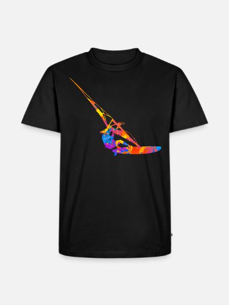 Windsurfen Windsurfer Windsurfing - Männer Premium Bio T-Shirt - Schwarz