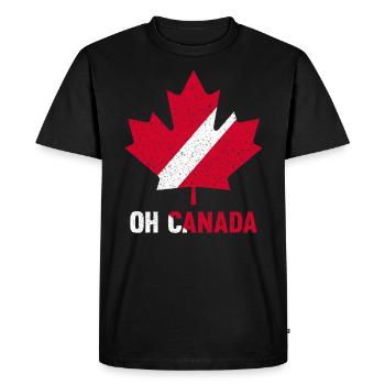 Oh Canada - Men's Premium Organic T-Shirt - black - Front - Nico (187cm)