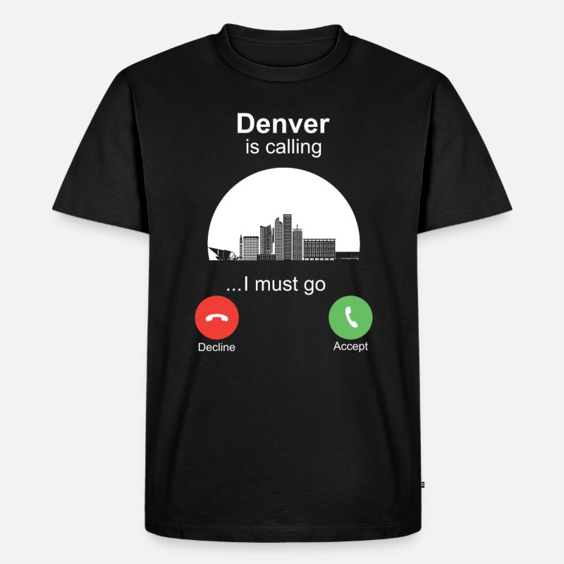 Denver is Calling - Männer Premium Bio T-Shirt - Schwarz