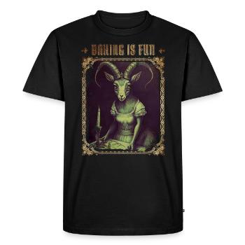 Baking is Fun Goth - Men's Premium Organic T-Shirt - black - Front - Nico (187cm)
