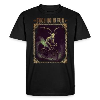 Cycling is Fun Goth - Men's Premium Organic T-Shirt - black - Front - Nico (187cm)