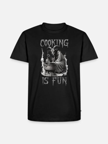 Cooking is Fun Goth - Men's Premium Organic T-Shirt - black