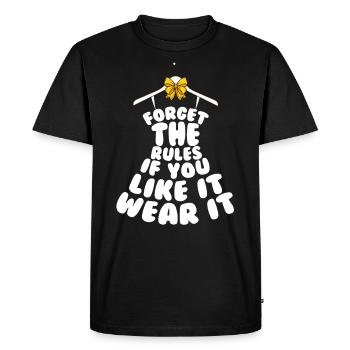 Forget the Rules if you like it wear it - Men's Premium Organic T-Shirt - black - Front - Nico (187cm)