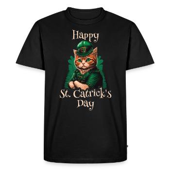 Happy St. Catrick's Day Patty - Men's Premium Organic T-Shirt - black - Front - Nico (187cm)