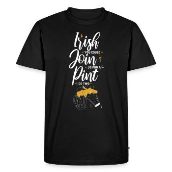 Irlandais, vous pourriez nous rejoindre pour une pinte ou deux - T-shirt Premium bio Homme - noir - Devant - Nico (187cm)