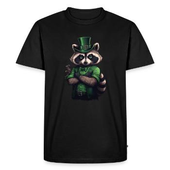 Raton laveur St. Patty - T-shirt Premium bio Homme - noir - Devant - Nico (187cm)