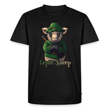 Lepre-Sheep St. Patty - Men's Premium Organic T-Shirt - black - Front - Nico (187cm)