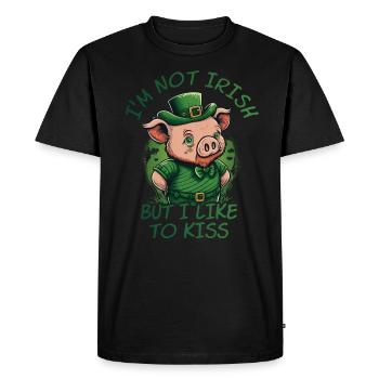 Je ne suis pas irlandais mais j’aime embrasser St. Patty - T-shirt Premium bio Homme - noir - Devant - Nico (187cm)