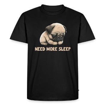Need more sleep pug - Men's Premium Organic T-Shirt - black - Front - Nico (187cm)