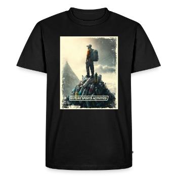 Alpinisme monde post-apocalyptique - T-shirt Premium bio Homme - noir - Devant - Nico (187cm)