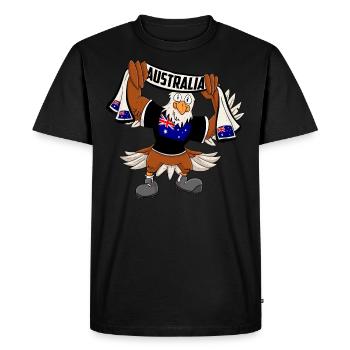 Aigle australien - T-shirt Premium bio Homme - noir - Devant - Nico (187cm)