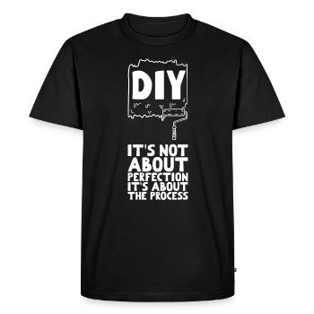 Ce n’est pas une question de perfection, c’est une question de processus - T-shirt Premium bio Homme - noir - Devant - Nico (187cm)