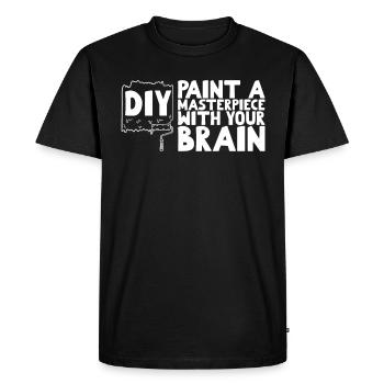 DIY Peindre un chef-d’œuvre avec votre cerveau - T-shirt Premium bio Homme - noir - Devant - Nico (187cm)